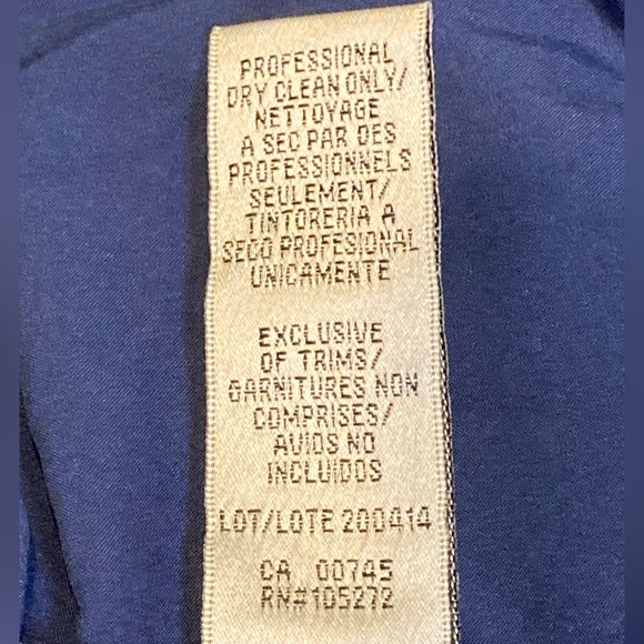 NWT JS Collections Maddison French Blue V-Neck Ruched Column Gown - Sz 12 - Picture 8 of 9